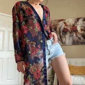 Vintage Victoria’s Secret Floral Shirt Dress, size M-L